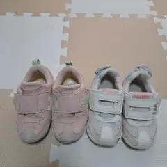 ASICS ピンクスニーカー & IFME ホワイトスニーカー15.5cm