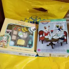 シルバニアファミリー 朝食セットとダイニングテーブルセット