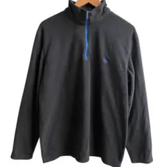 CHAPS フリースジャケット ハーフジップ ブラック　Ｌ