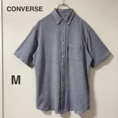 CONVERSE チェック柄 半袖シャツ M