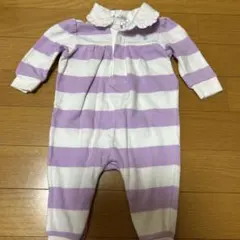 Ralph Lauren 襟付きロンパース 6M 白と紫