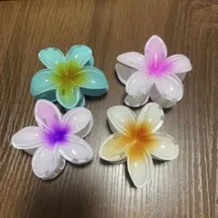 プルメリア ヘアクリップ 4個セット