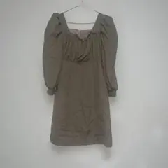 GRL 茶色ミニ丈ワンピース
