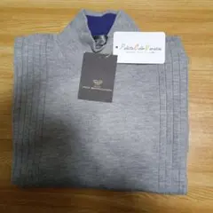 RO SPACHIO タートルネックセーターM グレー、ストレッチ性ポリエステル