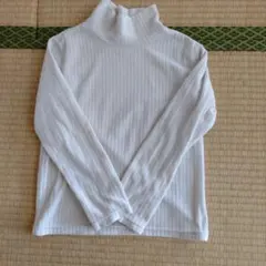 UNIQLO キッズ ハイネック カットソー ホワイト 140cm