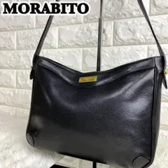 【高級】MORABITO モラビト ショルダーバッグ 金ロゴ ブラック