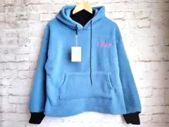 新品 ボアパーカー ハイネック ブルー M