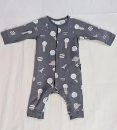 ジェラートピケ 宇宙柄 コスモ 長袖パジャマ ロンパース 70cm-80cm