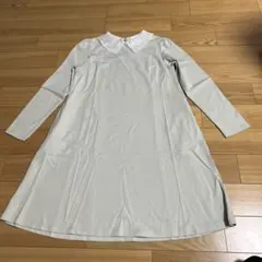 新品未使用★コムサイズム　ミント付け襟付き 長袖ワンピース150cm
