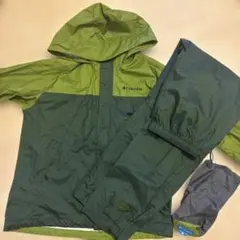 Columbia レインスーツ　上下セット　Lサイズ　オリーブグリーン　袋つき