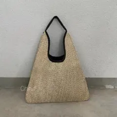 新品｜メッシュ トライアングルトート バッグ ショルダーバッグ ベージュ お洒落のサムネイル