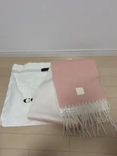 新品未使用 COACH カラーブロック マフラー ラバーパッチタグ付き 正規品