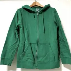 ジップアップパーカー　グリーン系　レディース