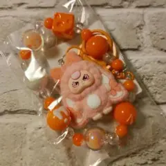 ベイビースリー　ぷくっとアングリーフェイス　ビーズストラップキーホルダー②　新品