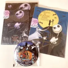 ティムバートン ナイトメアビフォアクリスマス レターセット 缶バッジ セット売り