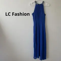 美品✨LC Fashion 青 ノースリーブ ロングワンピース