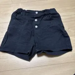 GU キッズ デニム ショートパンツ ブラック
