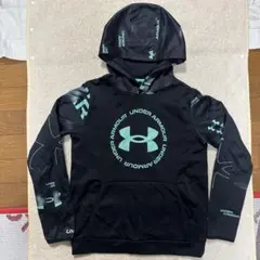 アンダーアーマー 黒ブラック フード付きパーカー YLG 150