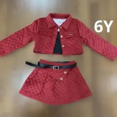シーイン　6Y 赤　キルティング　ジャケット＆スカートセット