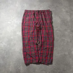D83Pajamagramパジャマグラムタータンチェックパジャマパンツ赤XXL