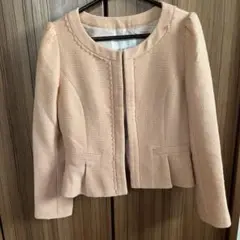 ピンク ノーカラージャケット