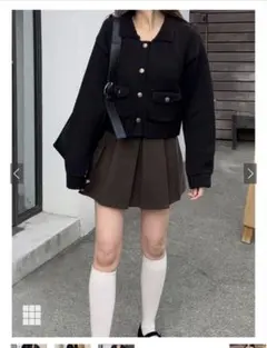 GRL カラーポケットニットカーディガン