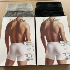 Calvin Klein グレー　ブラック ボクサーブリーフ 2枚セット