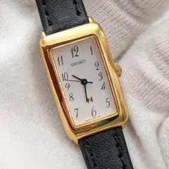 SEIKO NOIE 青針 1F21-5020 スクエア ゴールド 腕時計 - メルカリ