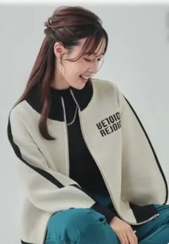 キューティーブロンド　スポンディッシュニット　トラックジャケット　ホワイト