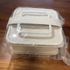 ピクニック　ランチボックス　2段　グレー