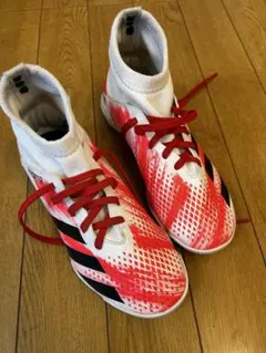 adidas Predator 赤白 ハイカット スパイク - メルカリ