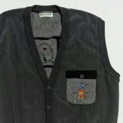 レトロ マンシングウェア コーデュロイ ニット ベスト ゴルフウェア