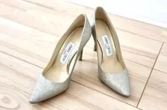 ジミーチュウ　Romy100 Platinum Ice ダスティグリッター