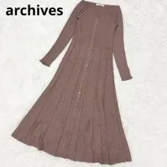美品ラメ二重臼ワンピースアルシーヴarchives ロング　ラメ　FREE