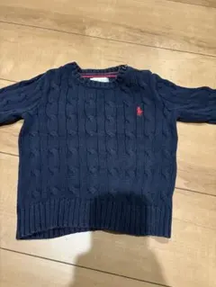 Ralph Lauren ネイビー ケーブル編み ニット 12M