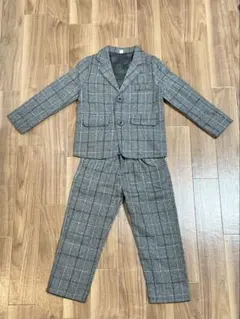 グレー系チェック柄 フォーマルスーツ 120cm