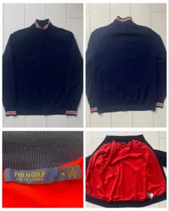美品 polo golf ラルフローレン フルジップ ニット navy ネイビー