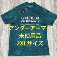 アンダーアーマー　ゴルフウェア　半袖モックネック　2XLサイズ　グリーン