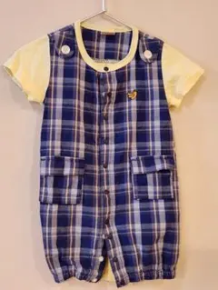 petit main チェック柄ロンパース 70くらい