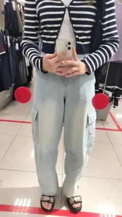 しまむら shimamura カーブパンツ デニム