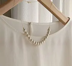 コットンパール ネックレス　16連