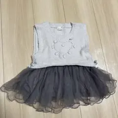 petit main ワンピース 80cm グレー