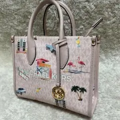 希少✨MICHAEL KORS ハンドバッグ　チャーム　ピンクのサムネイル