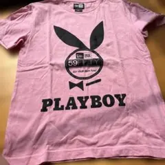 NEW ERA PLAYBOY コラボ Tシャツ ピンク Sサイズのサムネイル