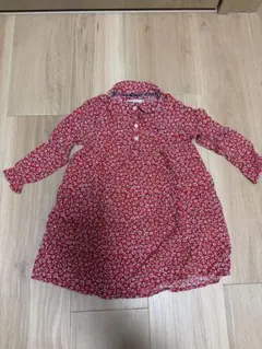 TOMMY HILFIGER 赤花柄ワンピース 80cm
