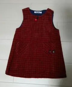 ファミリアの定番チェックワンピース☆ ジャンパースカート