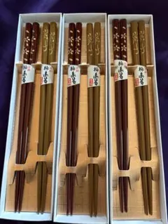 高級木製箸 3箱　夫婦箸　輪島塗箸　人気アイテム　和倉温泉 加賀屋【新品未使用】