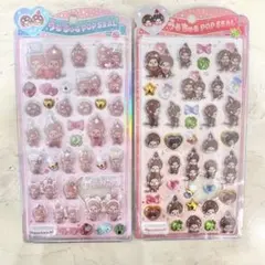 正規品！　うるちゅるPOP SEAL モンチッチ　赤　ピンク