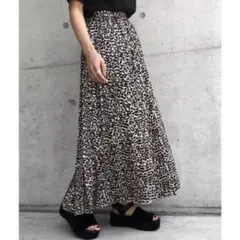 PAGEBOY ページボーイ レオパードプリーツスカート