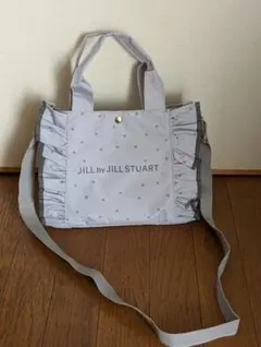 JILL by JILL STUART　ハートモチーフのフリルバッグ　グレー